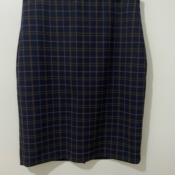 Ann Taylor Plaid Stretch Pencil Skirt Size 12 - Picture 2 of 8